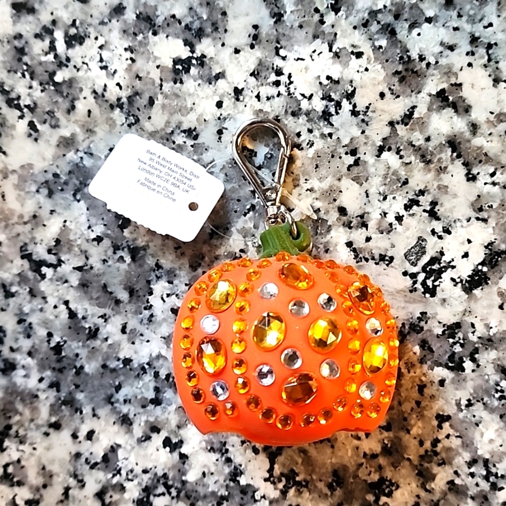 BBW jeweled pumpkin pocketbac sanitizer holder